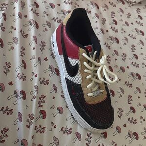 Nike Red and Tan Air Sneakers